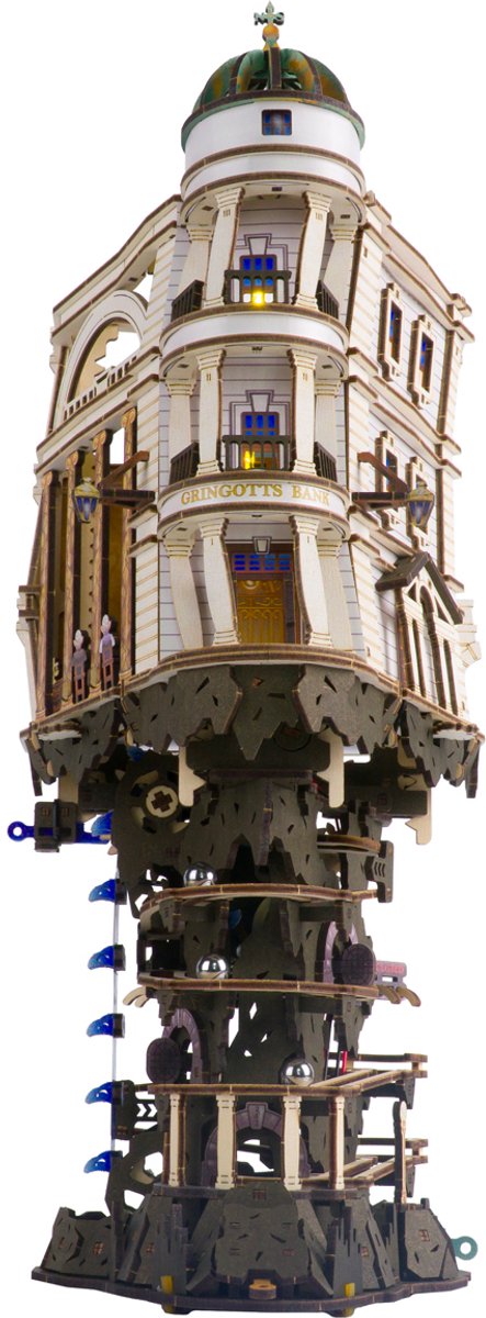 UGEARS 3D Modelbouw - Gringotts Bank Marble Run™ - Harry Potter™ - Mechanisch Bouwpakket Hout - 14 Jaar — afbeelding 8