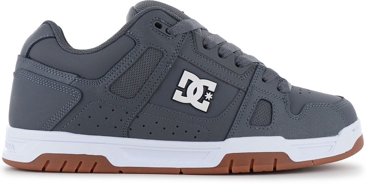 DC Shoes Stag Heren Sneakers Skater Skate Schoenen Leer 320188-2GG Grijs