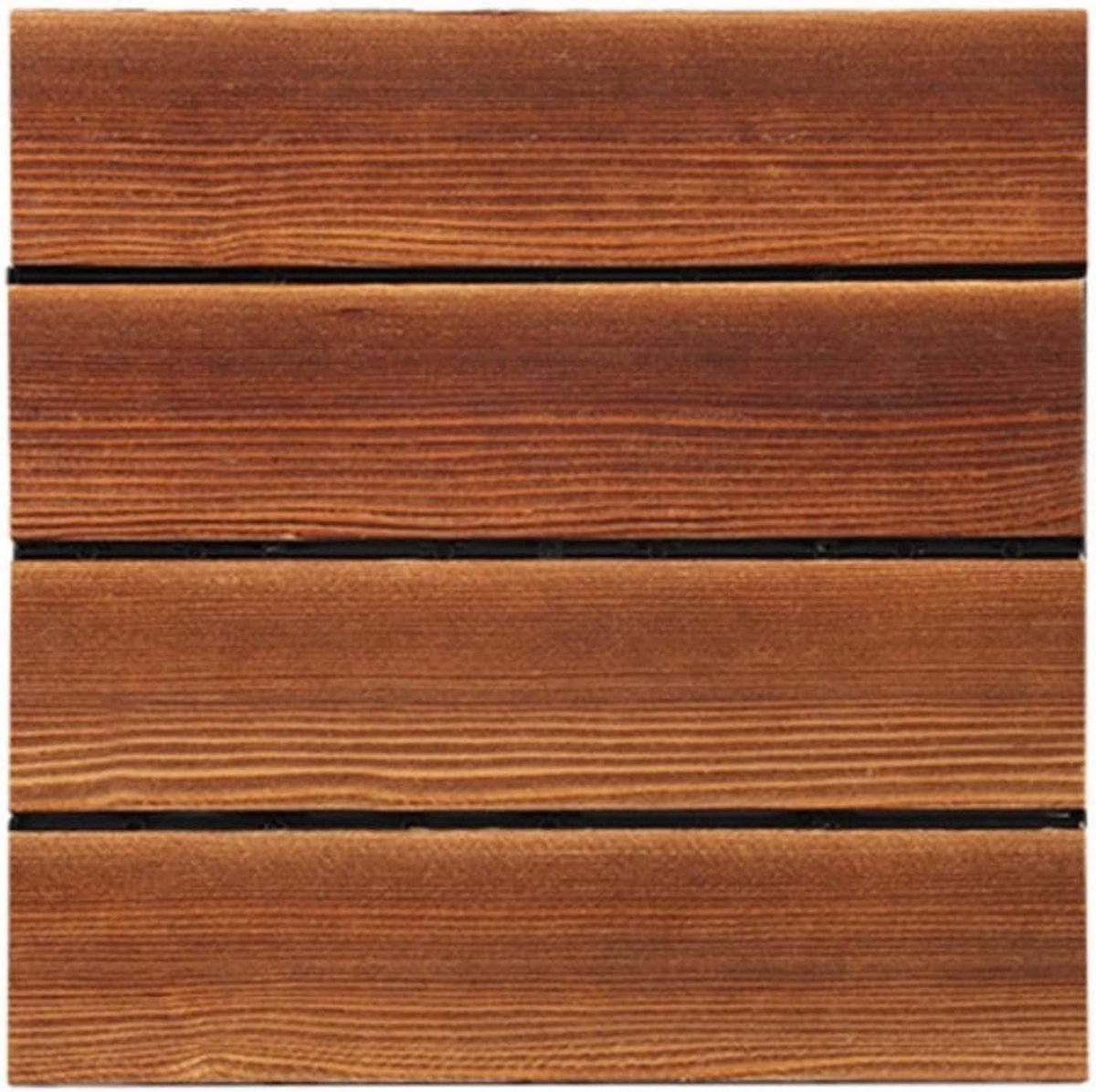 Terrastegels Hout - Buiten vloerdelen - Buitenruimte Creëren - Verkoolde houtnerf - 30x30cm - Antraciet