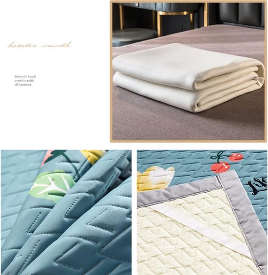 Zomer Koelmat - IJzijddeken Matras - Koel Slapen - Ademende Latex Vulling - 150x200 cm - Rood — afbeelding 5