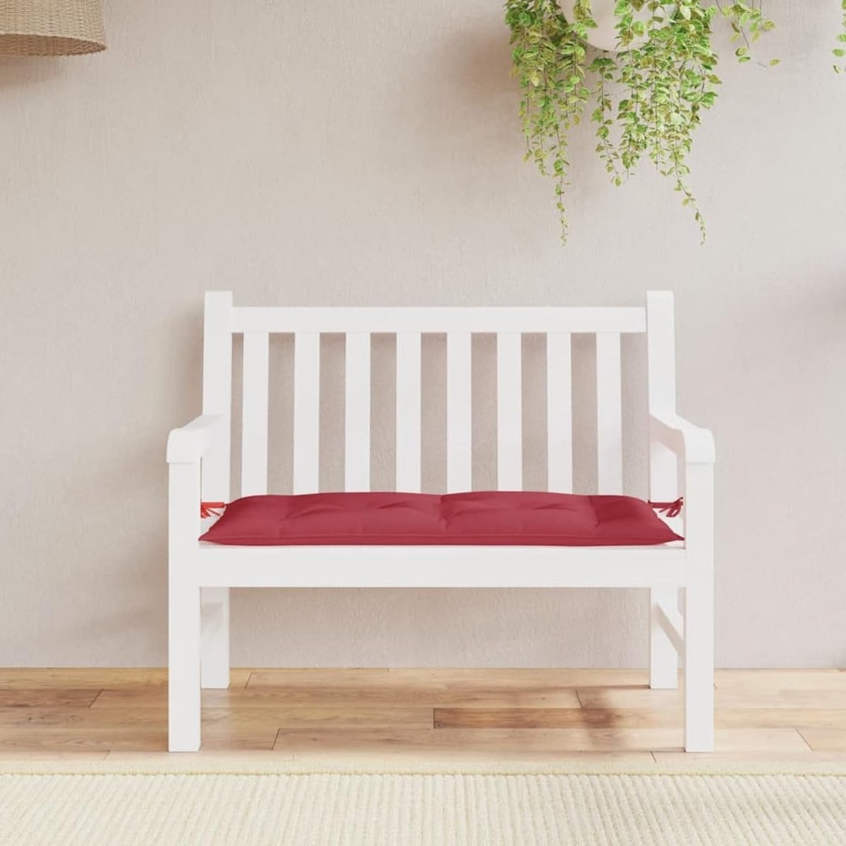 Tuinbank Kussen - Stoelkussen Zitkussen - Buiten Ontspannen - Waterafstotend Oxford Weefsel - 110x50x7 cm - Wijnrood