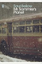 Boekomslag van "Mr. Sammler's Planet" met een rode bus in sneeuw, met de tekst "Ride The Surface".