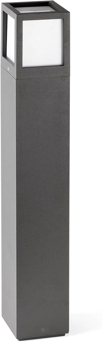 Solar Lamp - Buitenlamp Tuinlamp - Terras Verlichten - Aluminium Frame - 20 Watt - Donkergrijs