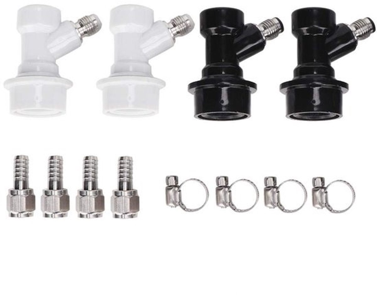 Herbruikbare plastic threadFixture set met ball lock