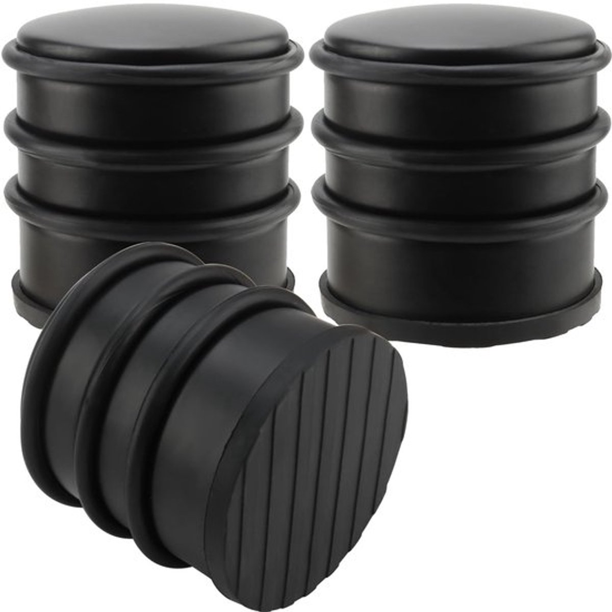 Dailygoods- Deurstopper Zwaar - Roestvrij Staal - Siliconen Ringen - Deurbuffer