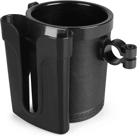 3-in-1 Fiets Drinkhouder Met Telefoon- & Sleutelhouder - Universele Bevestiging - Voor Waterfles, Koffiebeker & Babyfles - Zwart — afbeelding 2