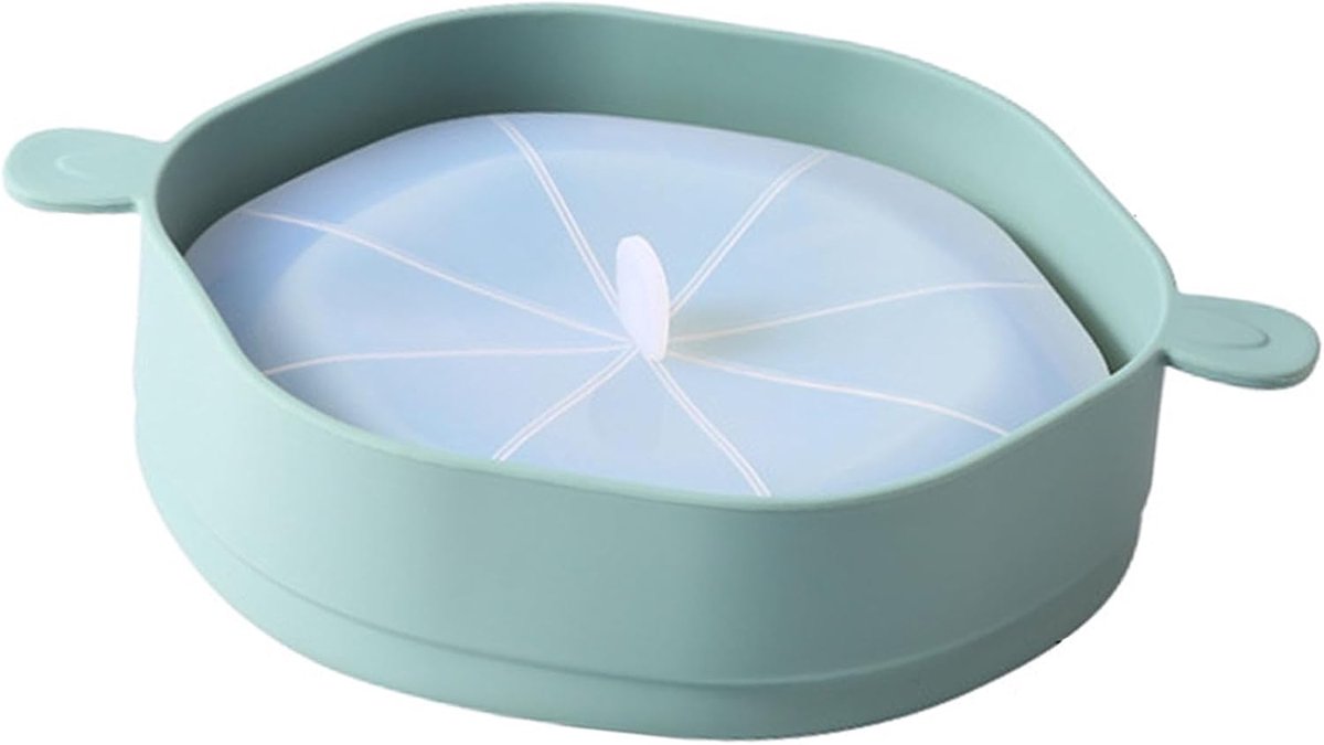 Popcorn Maker - Siliconen Kom - Thuis Filmavond - Opvouwbaar Ontwerp - Grote Capaciteit - Cyaan