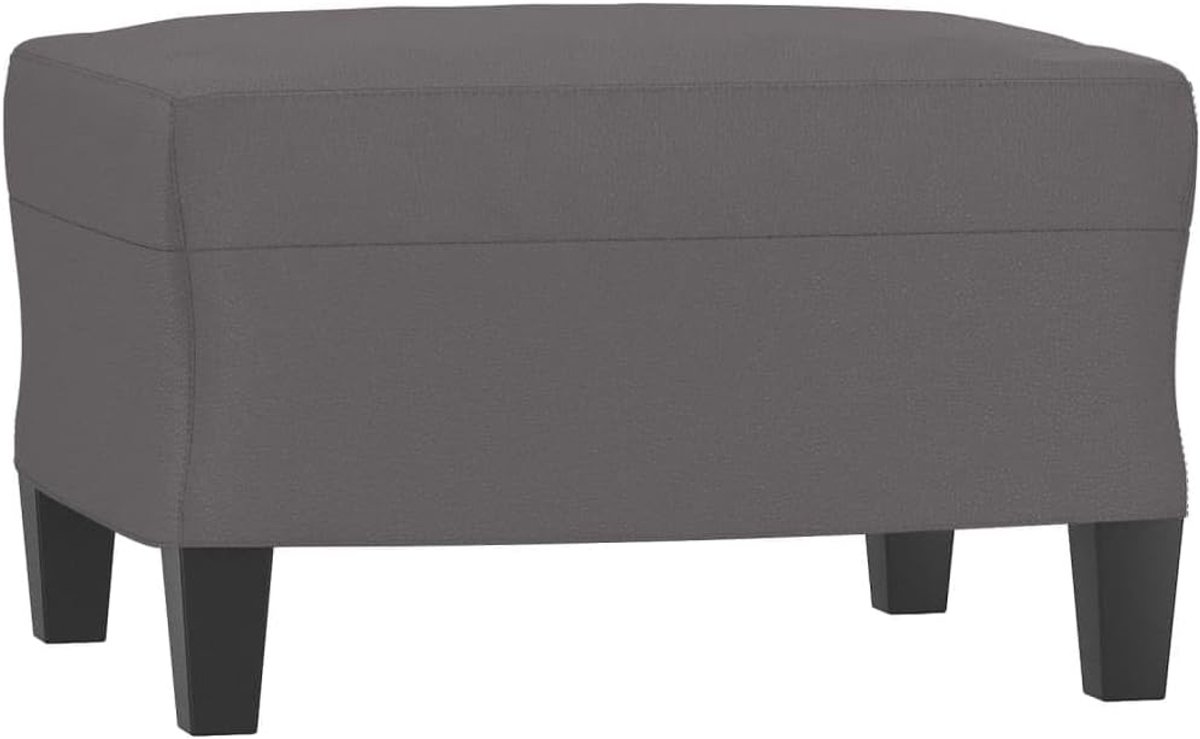 Voetensteun Kruk - Poef Zitzak - Comfort Verhogend - Stabiel Multiplex Frame - 60 x 50 x 41 cm - Grijs