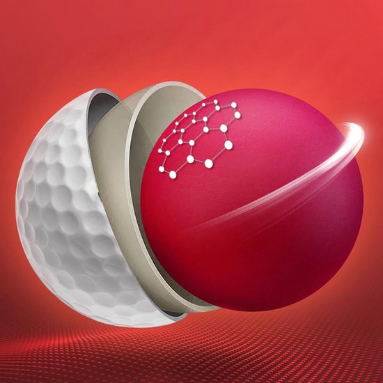 Drielaagse golfbal - Oefenbal golf - Golf training - Verbeterde balcontrole - 42.7 mm - Wit — afbeelding 4
