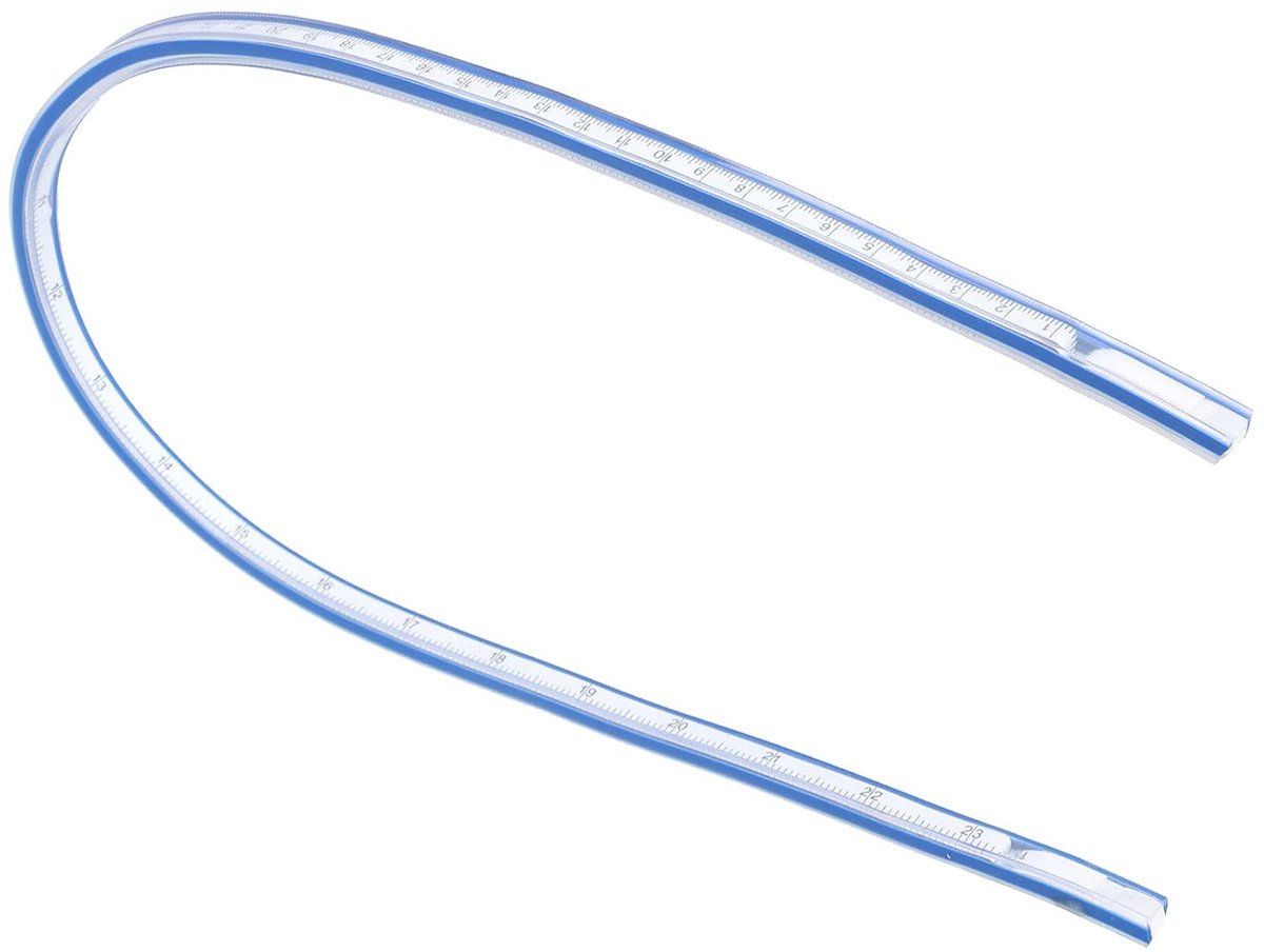 Flexibele Liniaal - Slang Liniaal - Patronen Ontwerpen - Vorm Aanpasbaar - 60 cm - Transparant