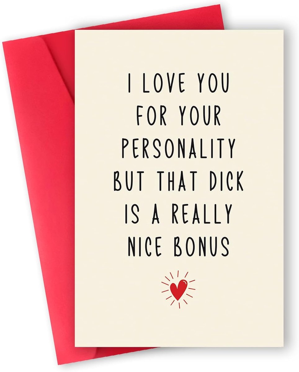 Grappige Valentijnskaart - Liefdeskaart Verrassing - Speciale Gelegenheid - Blanco Binnenkant - 8x5.3 Inch - Niet Gespecificeerd