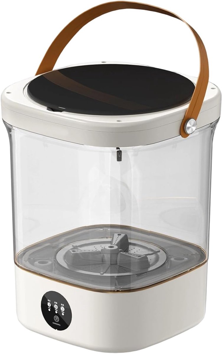 Draagbare Wasunit Mini Wasmachine Reis Wassen Hygiënisch Twee Zones 12 Liter Wit