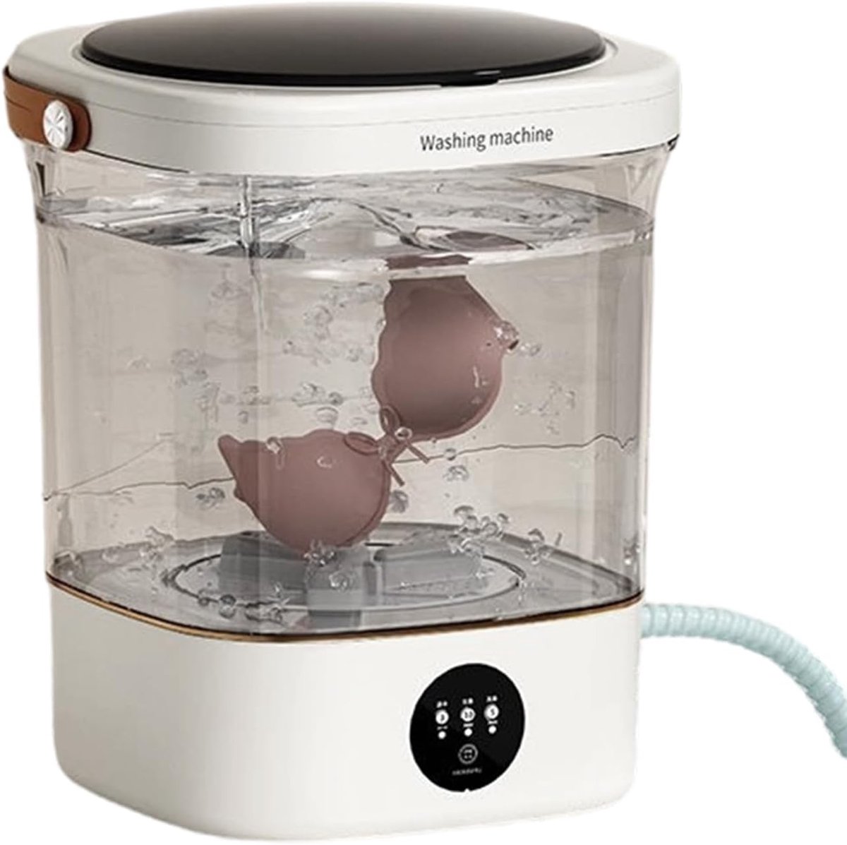 Draagbare wasmachine Mini wasapparaat Kleding reinigen Opvouwbaar ontwerp 12 liter Wit