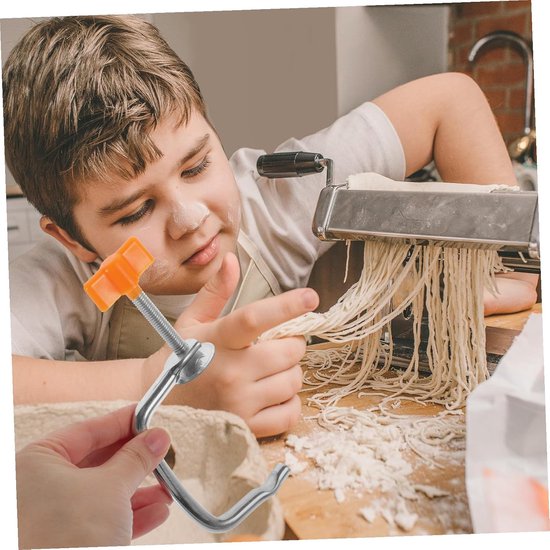 Pastamaker Accessoire - Deegklem Onderdeel - Zelf Pasta Maken - Verstelbare Klem - 15.5x6.5x2.7cm - Zilverkleurig van Pastamaker — afbeelding 2