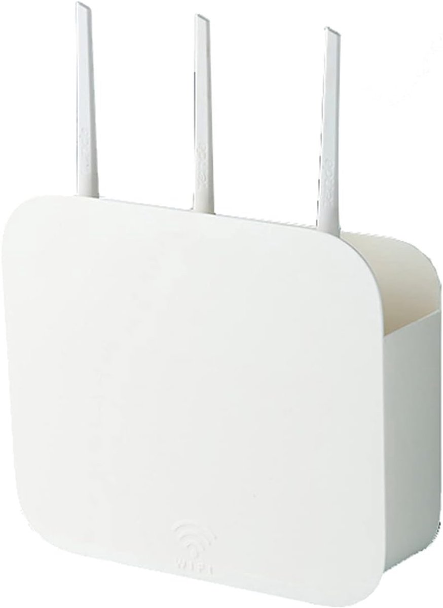 Router Opbergdoos - Muurbeugel Decoratie - Draadloos Signaal Verbeteren - Warmteafvoer Ontwerp - 255 x 215 cm - Wit