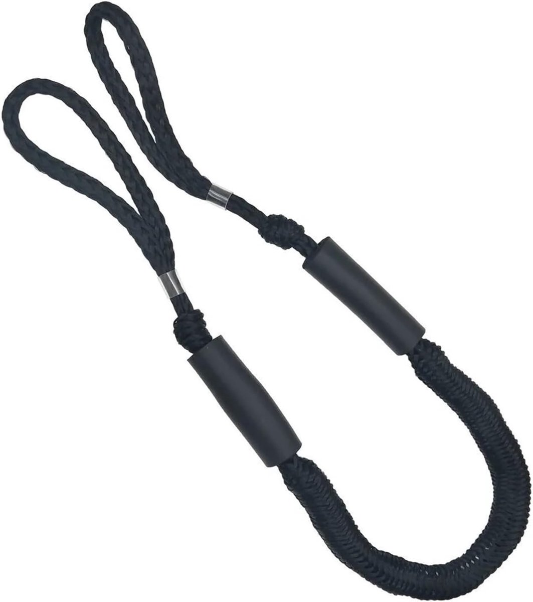 Aanmeerlijn Boot - Vastzetkabel - Veilig Aanmeren - Elastische Schokabsorptie - 1 Stuk - Zwart