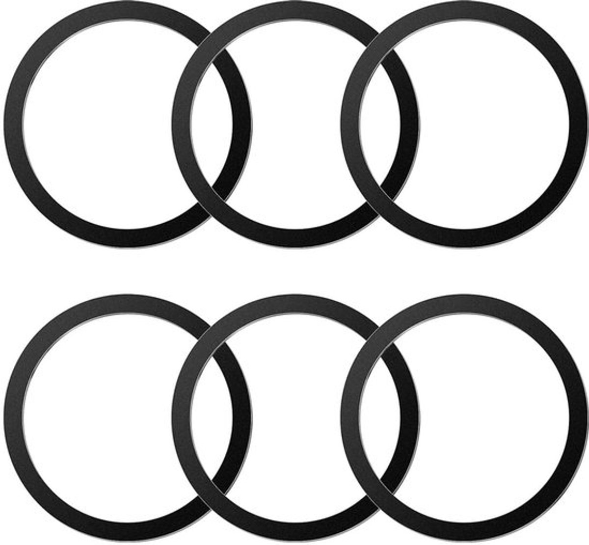 Allecto - Metalen Ringen - Telefoonhouder Accessoire - Zelfklevend - Zwart