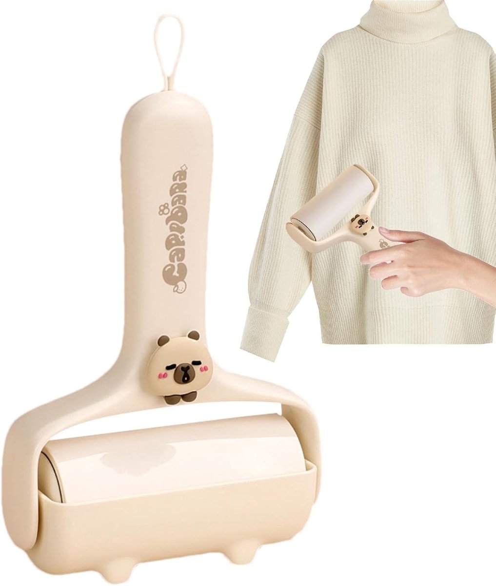 Kleverige Pluisroller - Haarverwijderaar - Kleding Reinigen - Duurzame Constructie - 12.5 x 5.6 cm - Capibala