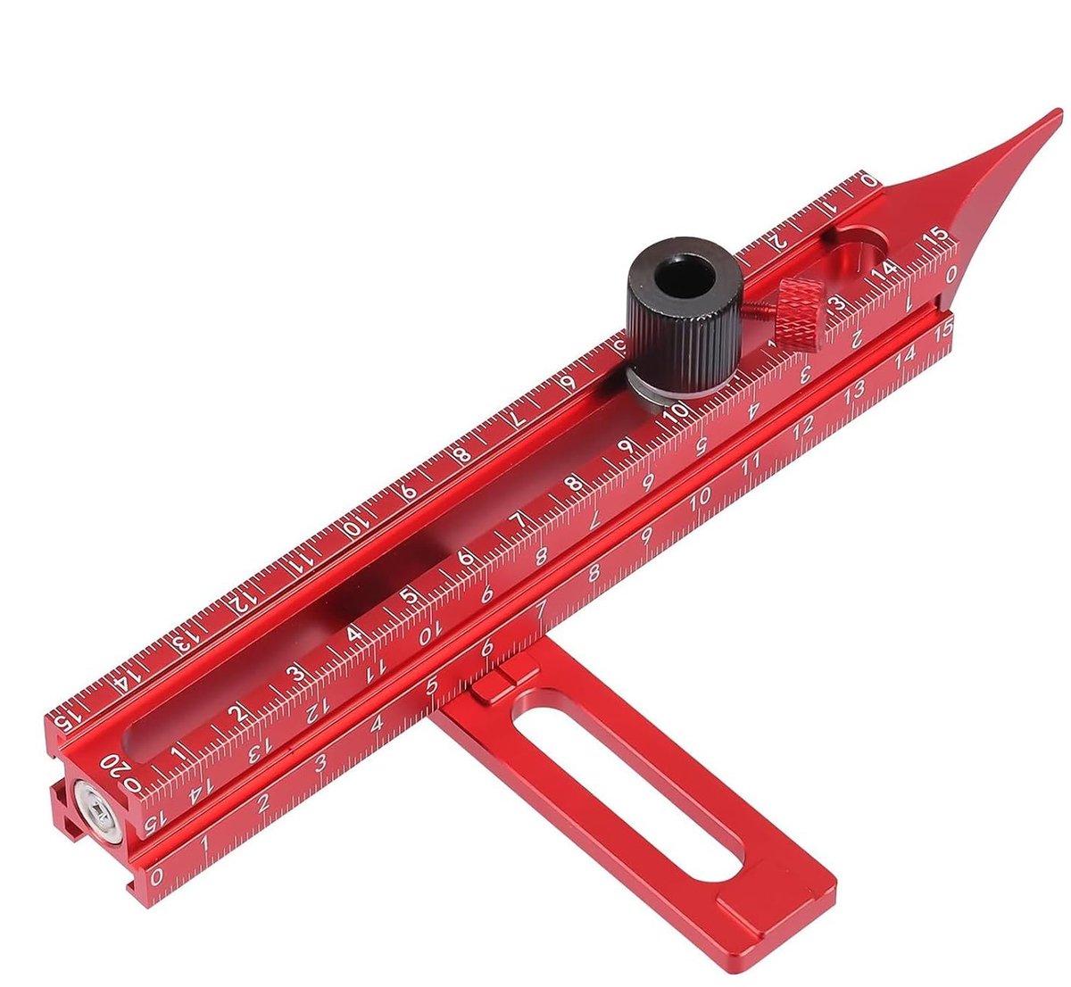 Meetliniaal Tekengereedschap - Houtmarker Timmerliniaal - Nauwkeurig Meten - Vierzijdige Schalen - 18 cm - Uniek