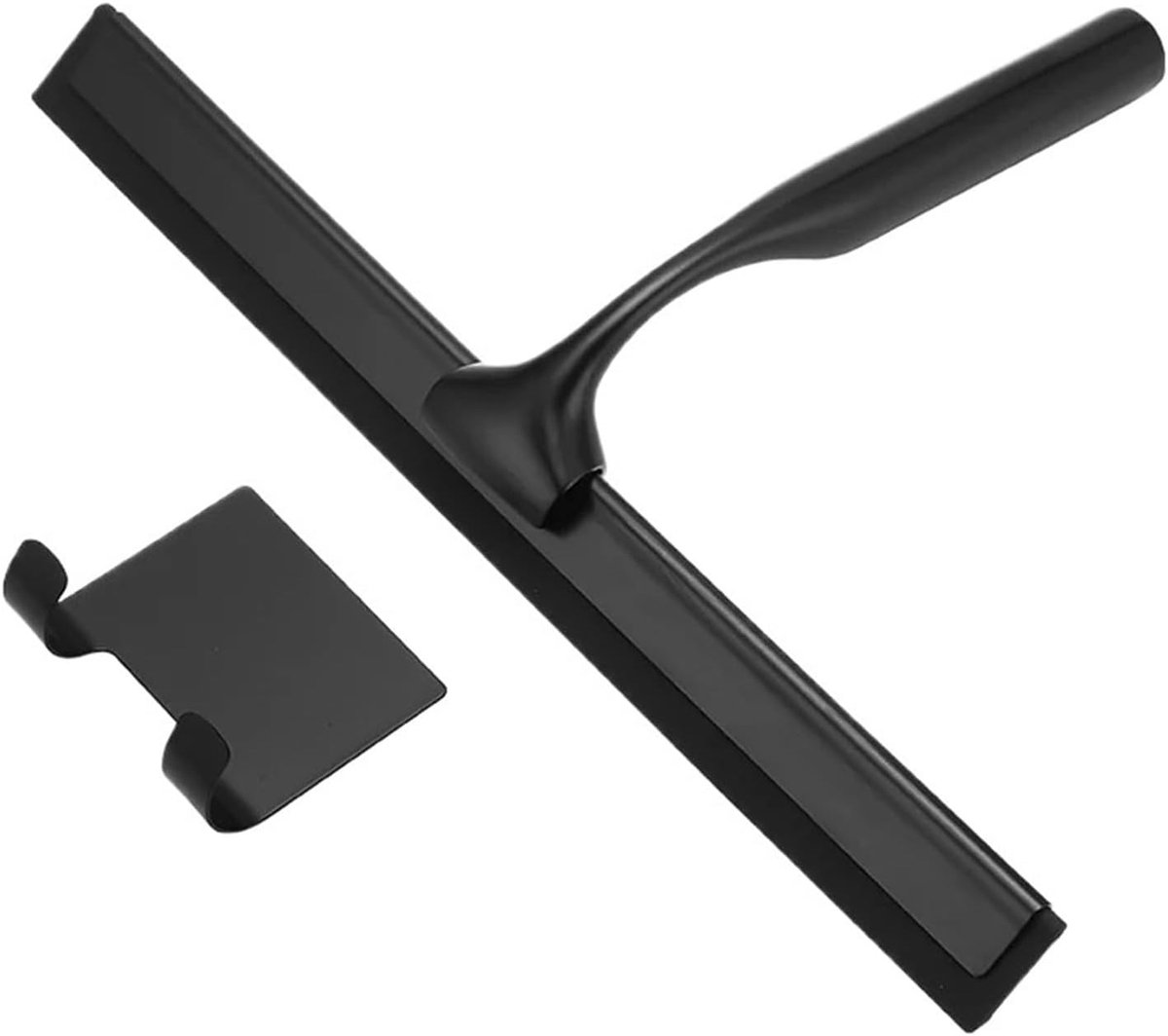 Douchewisser - Raamtrekker - Glas Reinigen - Roestvrijstalen handvat - 25 cm - Zwart