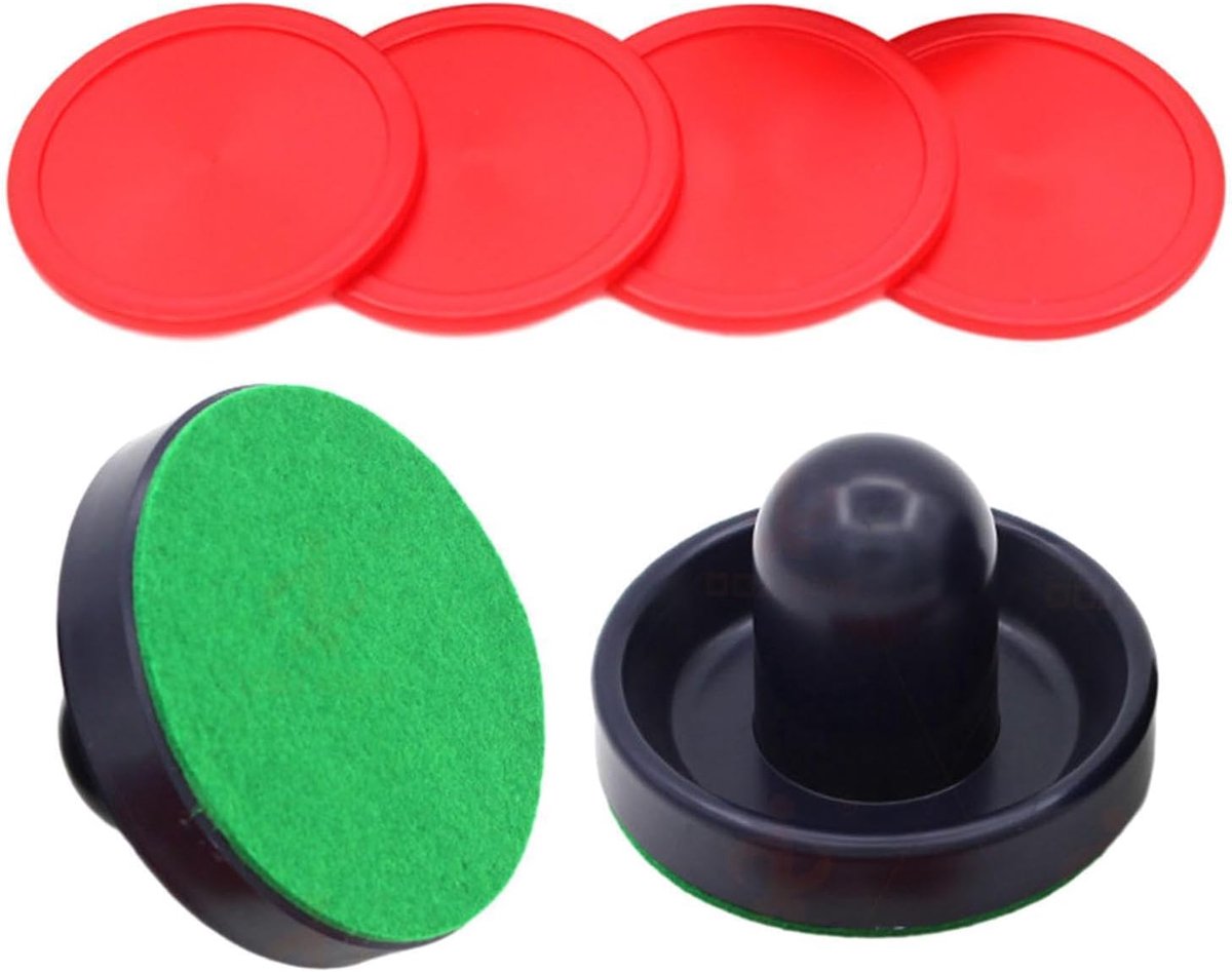 Airhockey Set - Pusher Paddles - Spel Verbeteren - Duurzaam Kunststof - 96 mm - Donkerblauw
