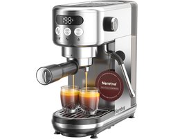 Espressomachine Zeefdrager - Koffiezetapparaat Barista - Thuis Koffie Zetten - Professionele 20 Bar Druk - 1.3 Liter - Zilver