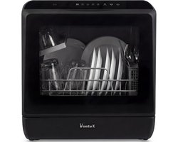Compacte Vaatwasser - Mini Vaatwasser - Appartement Keuken - App Bediening - 42.5 cm Hoog - Zwart