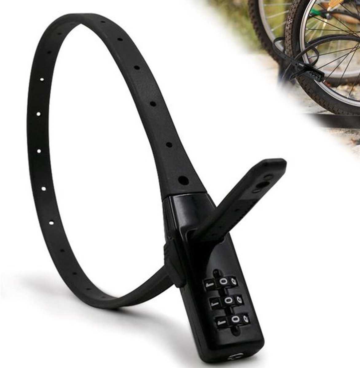 Dailygoods- Fietsslot Zeer Veilig - Cijferslot 3-Cijferig - Lichtgewicht 80 Gram