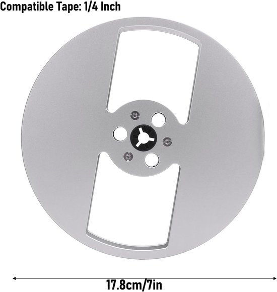 Lege Spoel - Tape Reel - Muziek Opnemen - Aluminium Legering - 7 Inch Diameter - Zilver — afbeelding 3