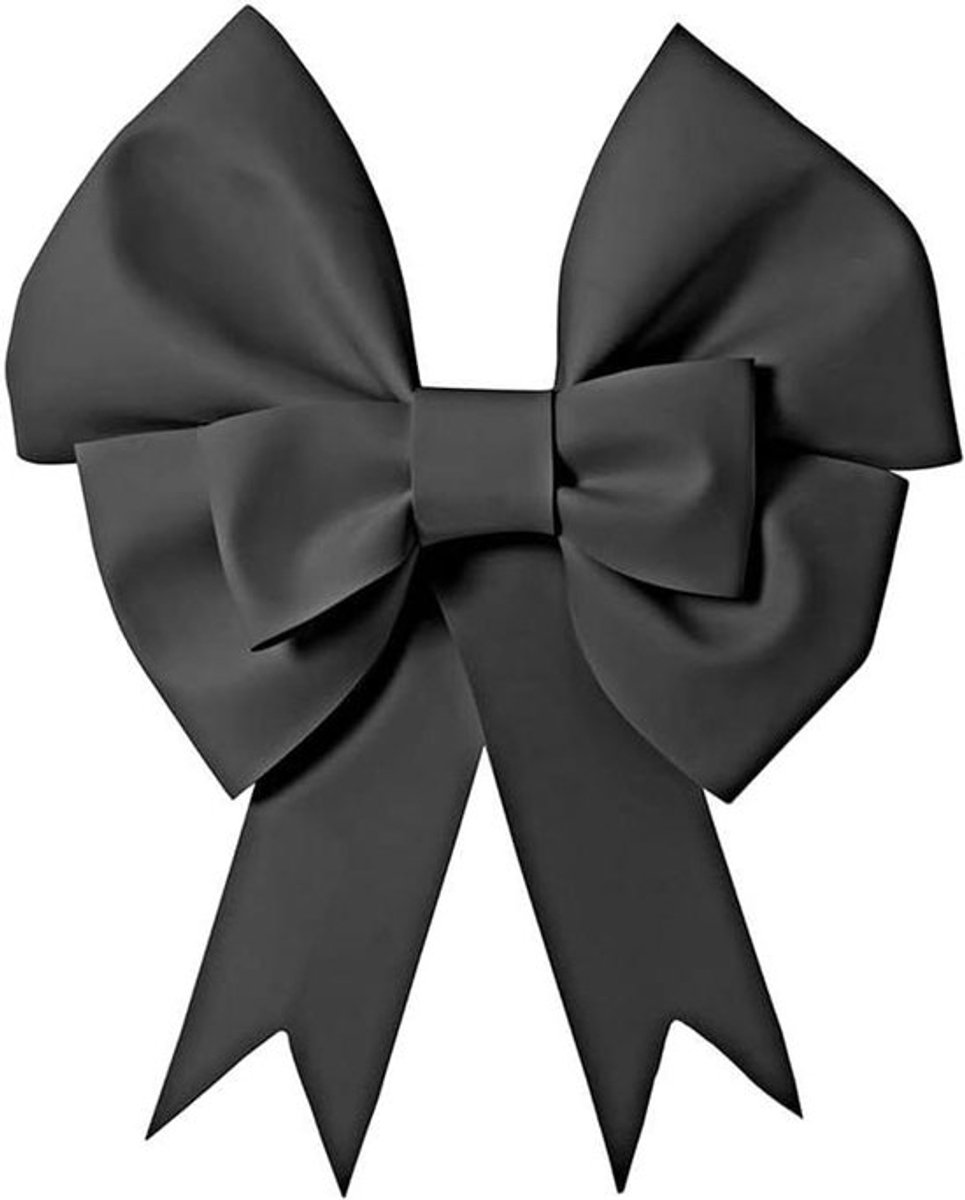 Allecto Plus - Grote strikken 50 cm zwart - decoratie reuzenbogen voor bruiloft en
