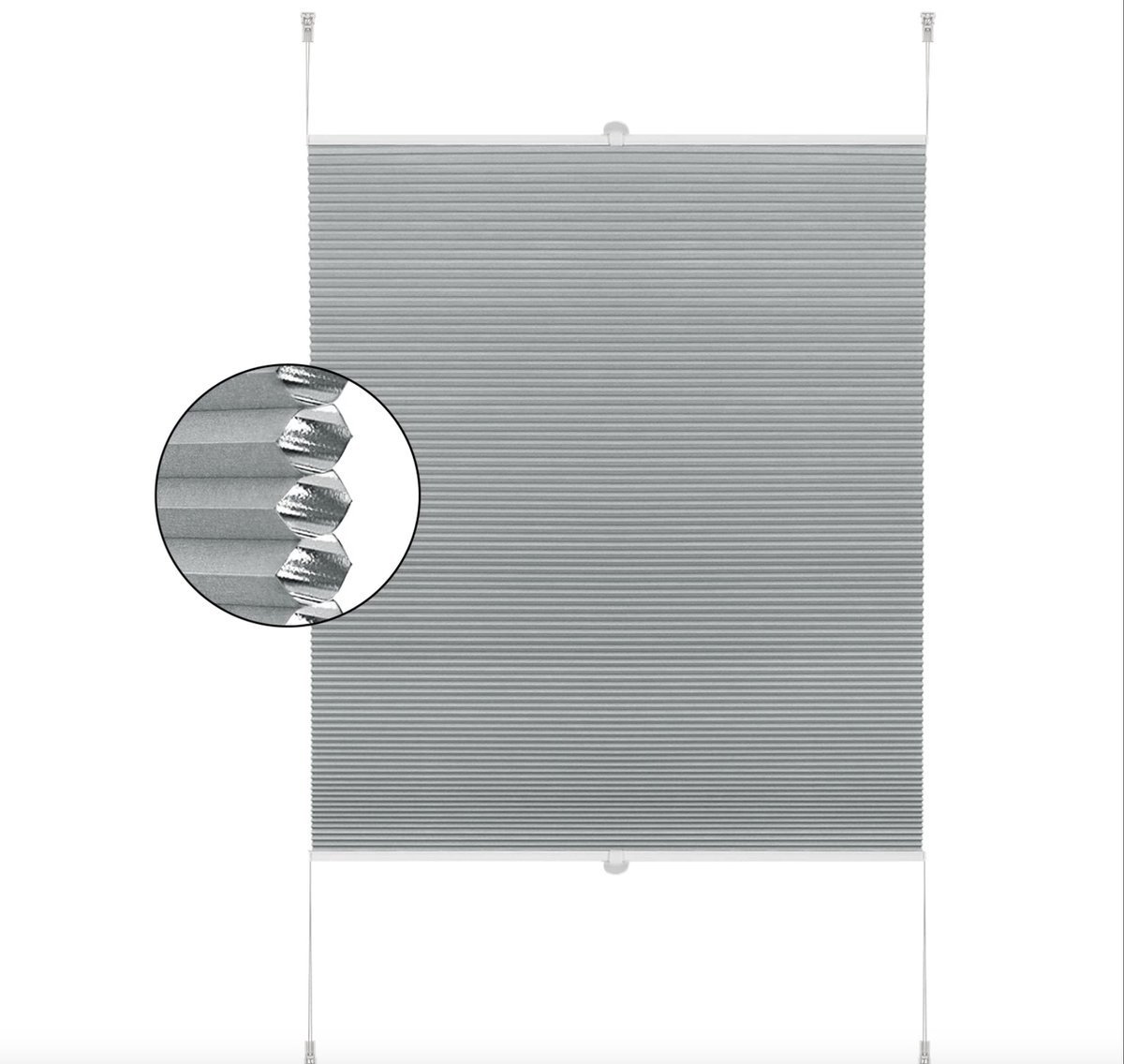 Gordijnenset 90x130cm Grijs - Isolerend, Lichtdoorlatend en Polyester - Voor Woonkamer, Slaapkamer en Privacy