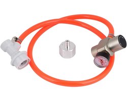 Mini CO2 Gasregulator voor Keg - RVS Adapter voor Soda Tank en Corny Keg Dispenser met Drukregeling en Veiligheidsfunctie