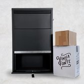 Pakketbox - Pakketbrievenbus - Vrijstaand - Brievenbus Hangend - Post & Pakketten - Zwart