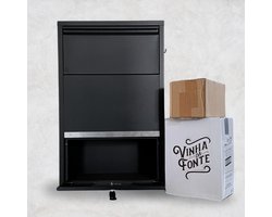 Pakketbox - Pakketbrievenbus - Vrijstaand - Brievenbus Hangend - Post & Pakketten - Zwart