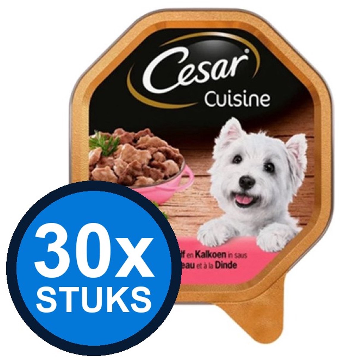 Cesar Cesar Cuisine - Kalf & Kalkoen - Hondenvoer - 150g