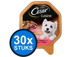 30x Cesar Cuisine - Kalf & Kalkoen - Hondenvoer - 150g