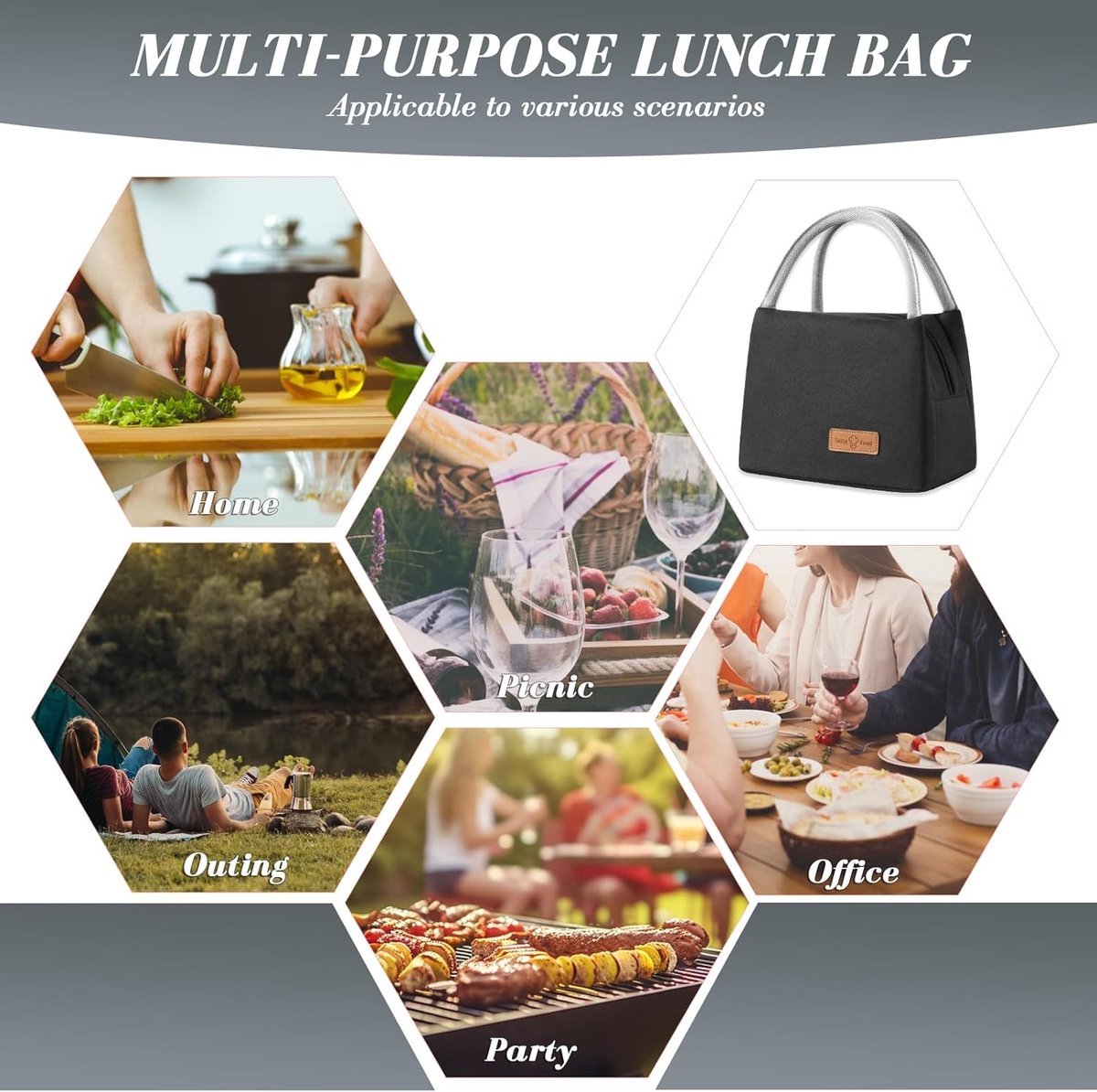 Lunchtas - Waterdichte Katoenen Tas - Hoogwaardige Isolatie - Grote Capaciteit - Voor Heren en Dames