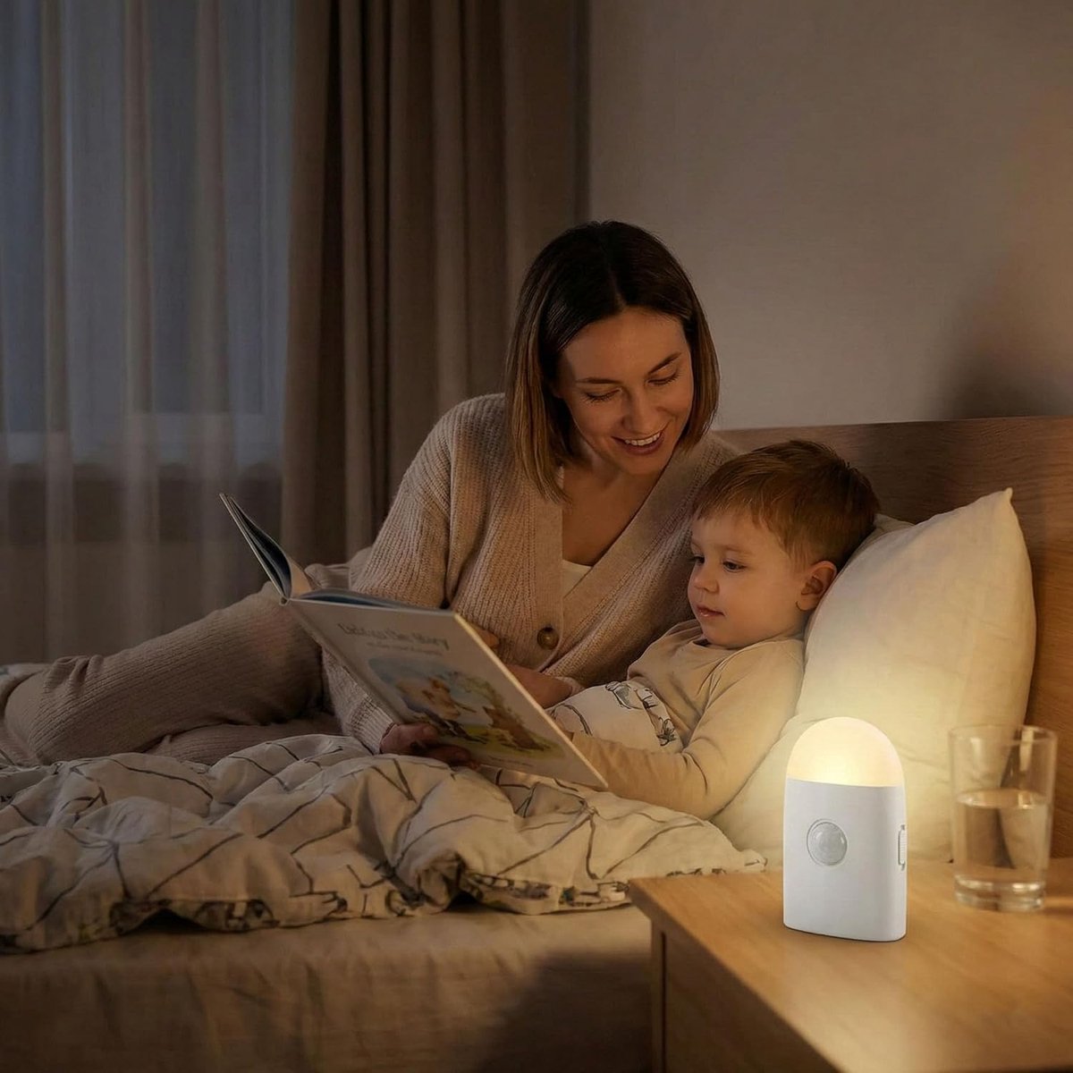 Vellaro LED Nachtlampje - Wit - Dimbaar - Met Bewegingssensor - Voor Slaapkamer en Kast