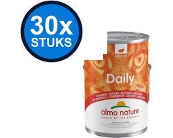 30x Almo Nature Daily - Rund - Kattenvoer Natvoer Blik - 400g