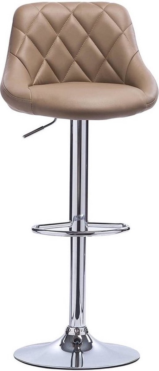 Saphly Barkrukken Set 82cm Beige - Verstelbaar, Ergonomisch en Zithoogte 60-82cm - Voor Eetkamer, Keuken en Woonkamer