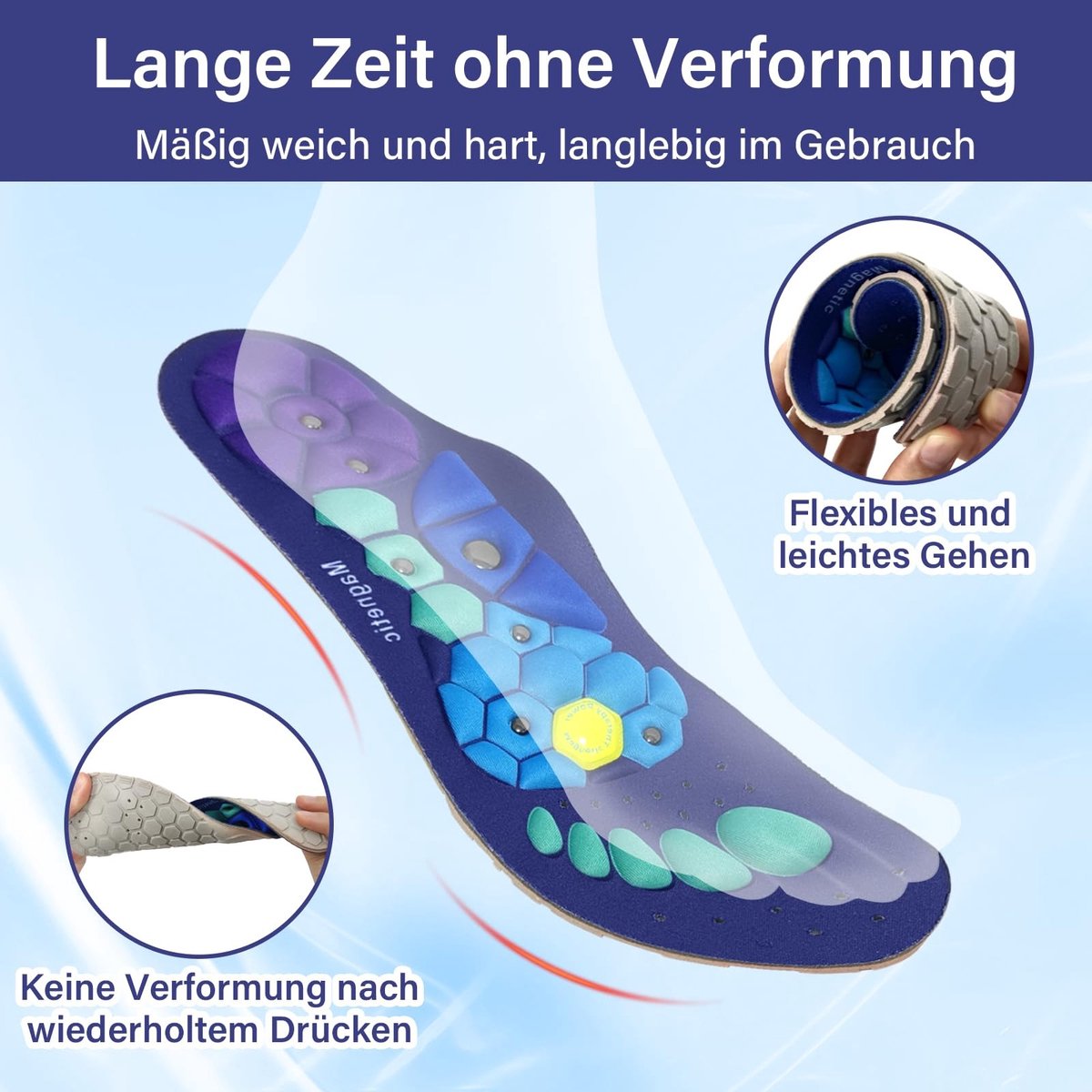 Dailygoods - Magnetische Inlegzolen - Orthopedische Massage-inlegzolen voor Reflexologie