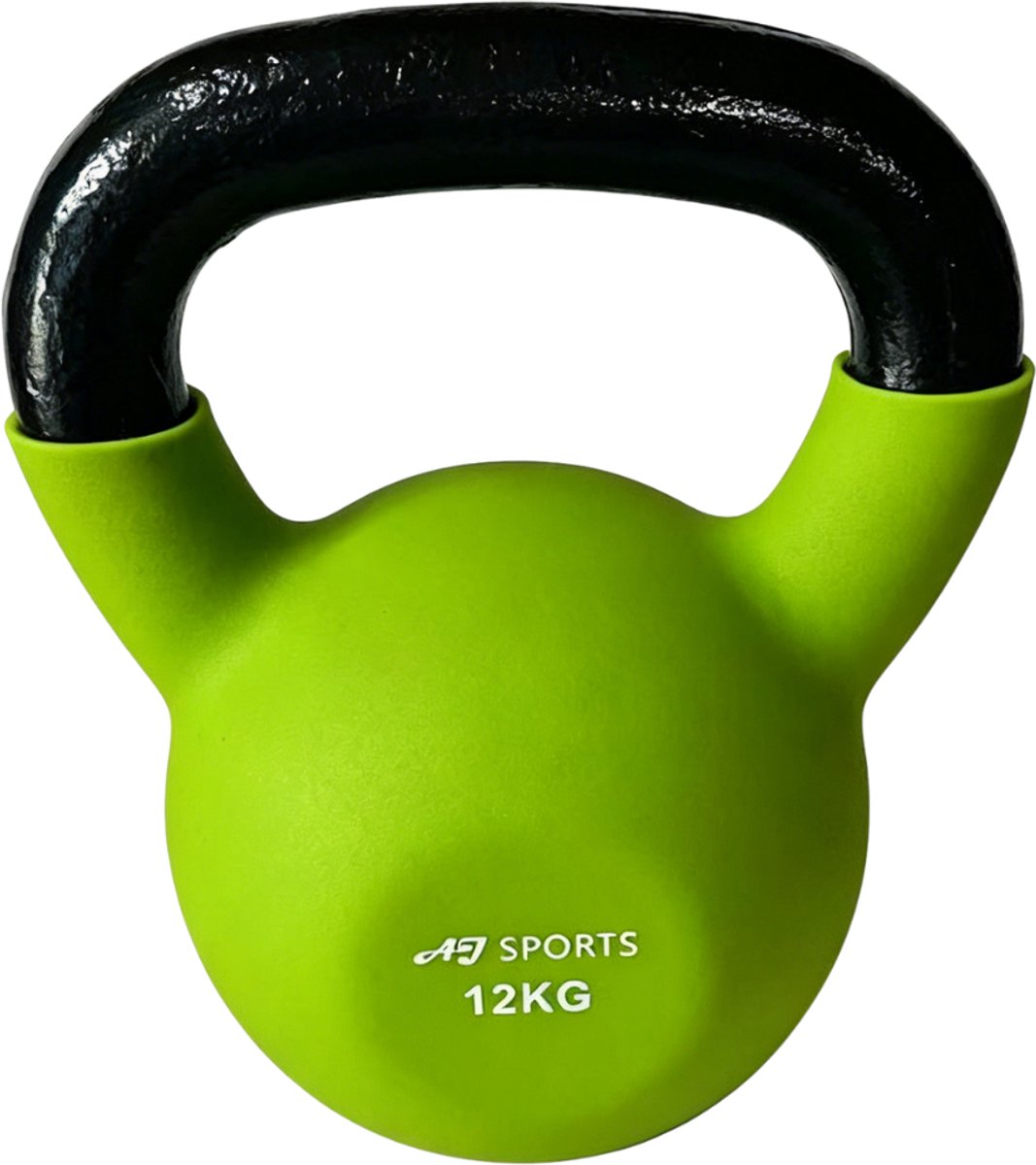 AJ-Sports Kettlebell 12 kg – Vinyl Gecoat Fitness Gewicht – Krachttraining, CrossFit & Full Body Workout – Met Brede Handgreep