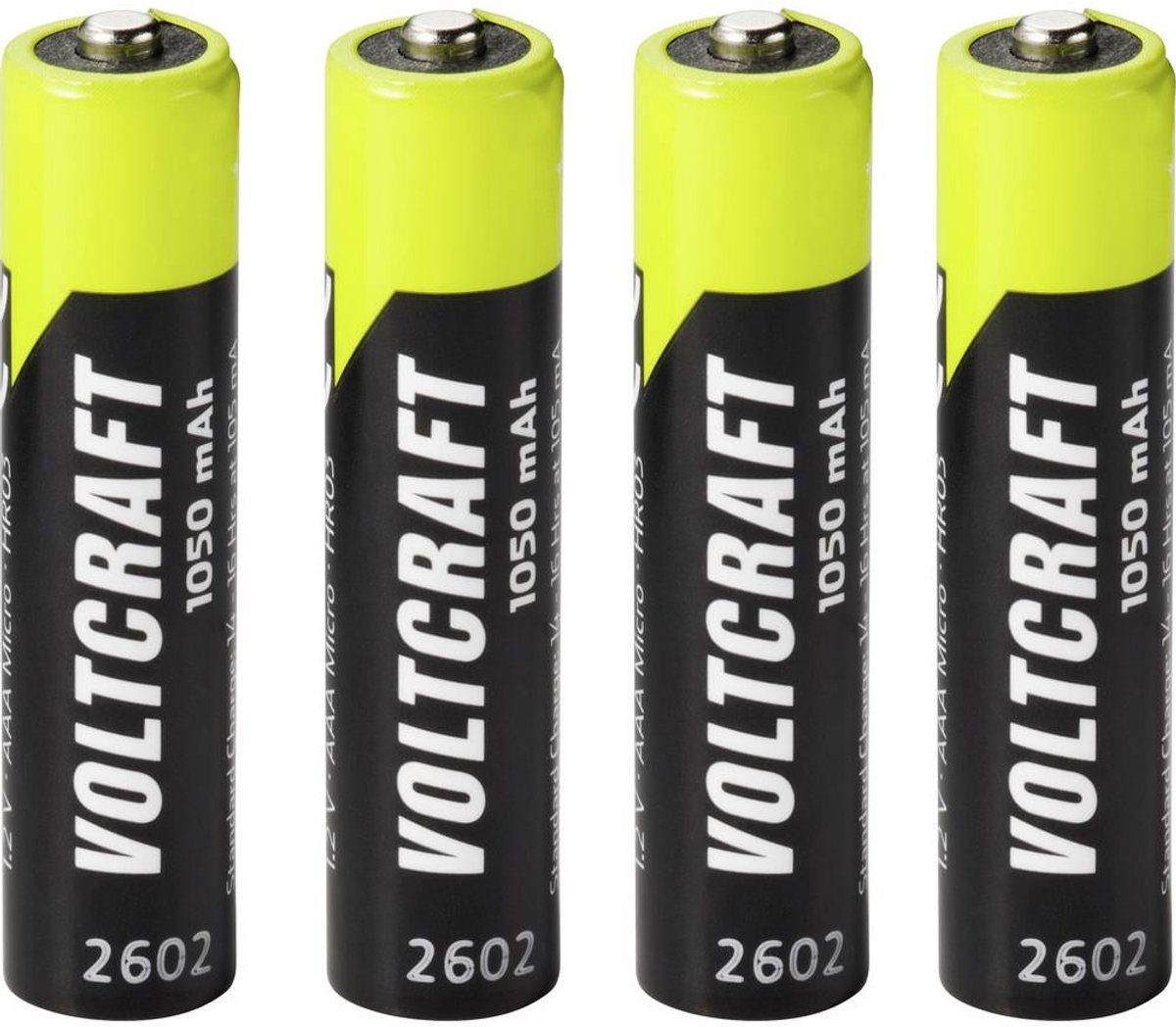 VOLTCRAFT Oplaadbare AAA batterij (potlood) NiMH 1050 mAh 1.2 V 4 stuk(s)