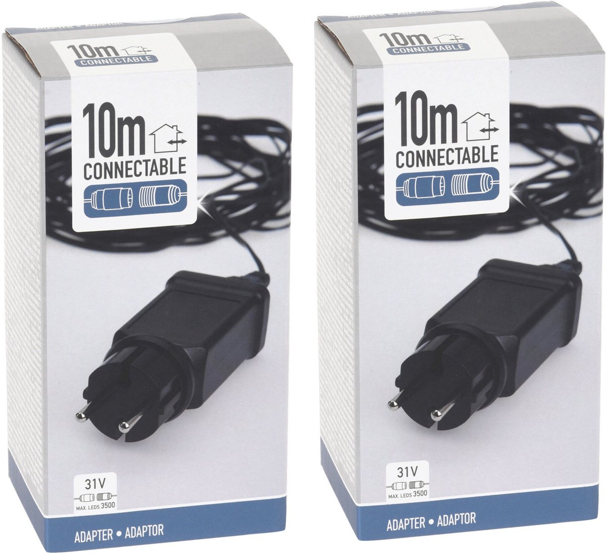 Nampook - Start adapter - 2 STUKS - voor Koppelbare Kerstverlichting - 10 meter