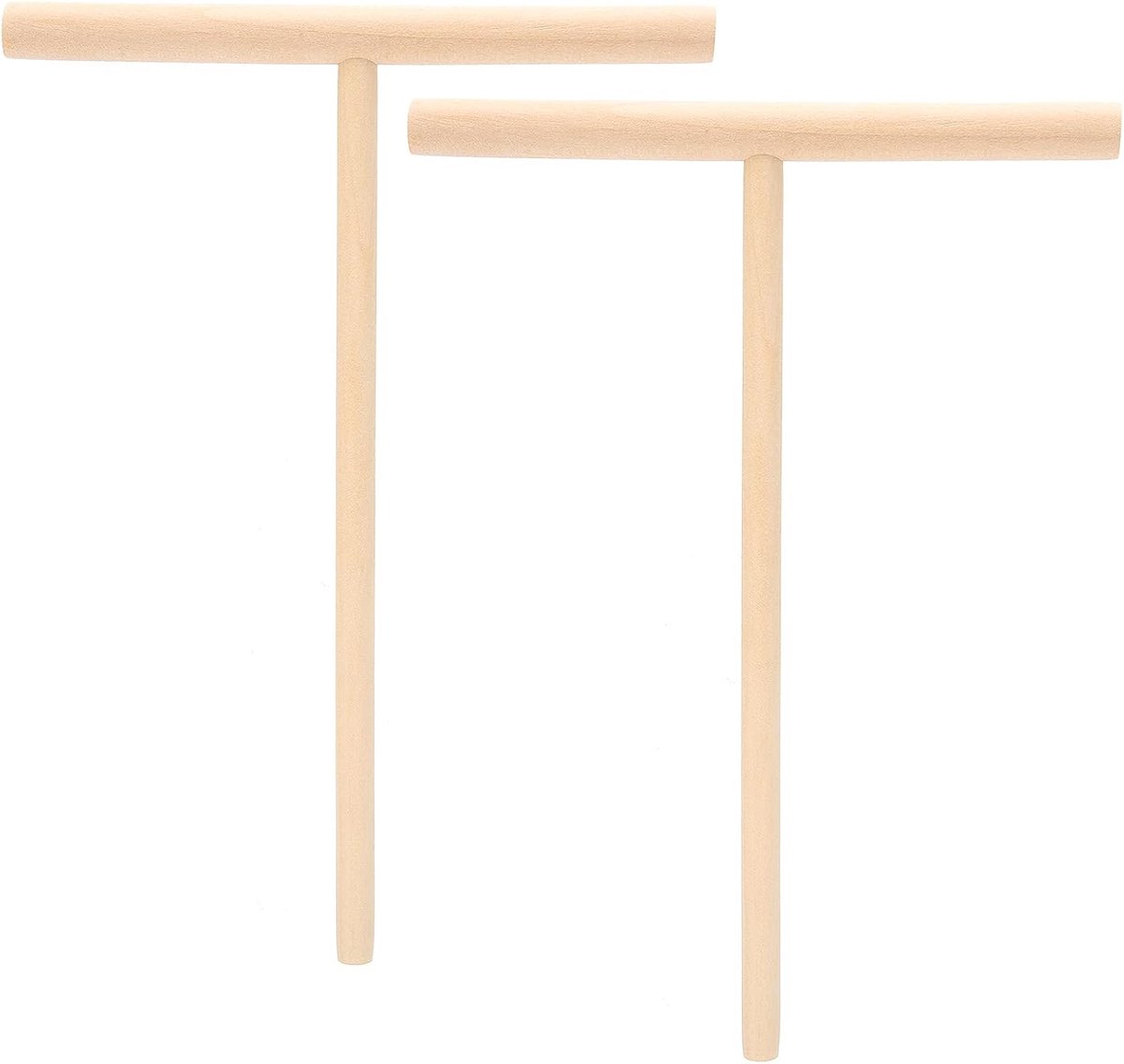 Pannenkoek Spreider - Beslag Verdeeler - Bakken en Braden - Glad Log Materiaal - 2 Stuks - Houtkleur