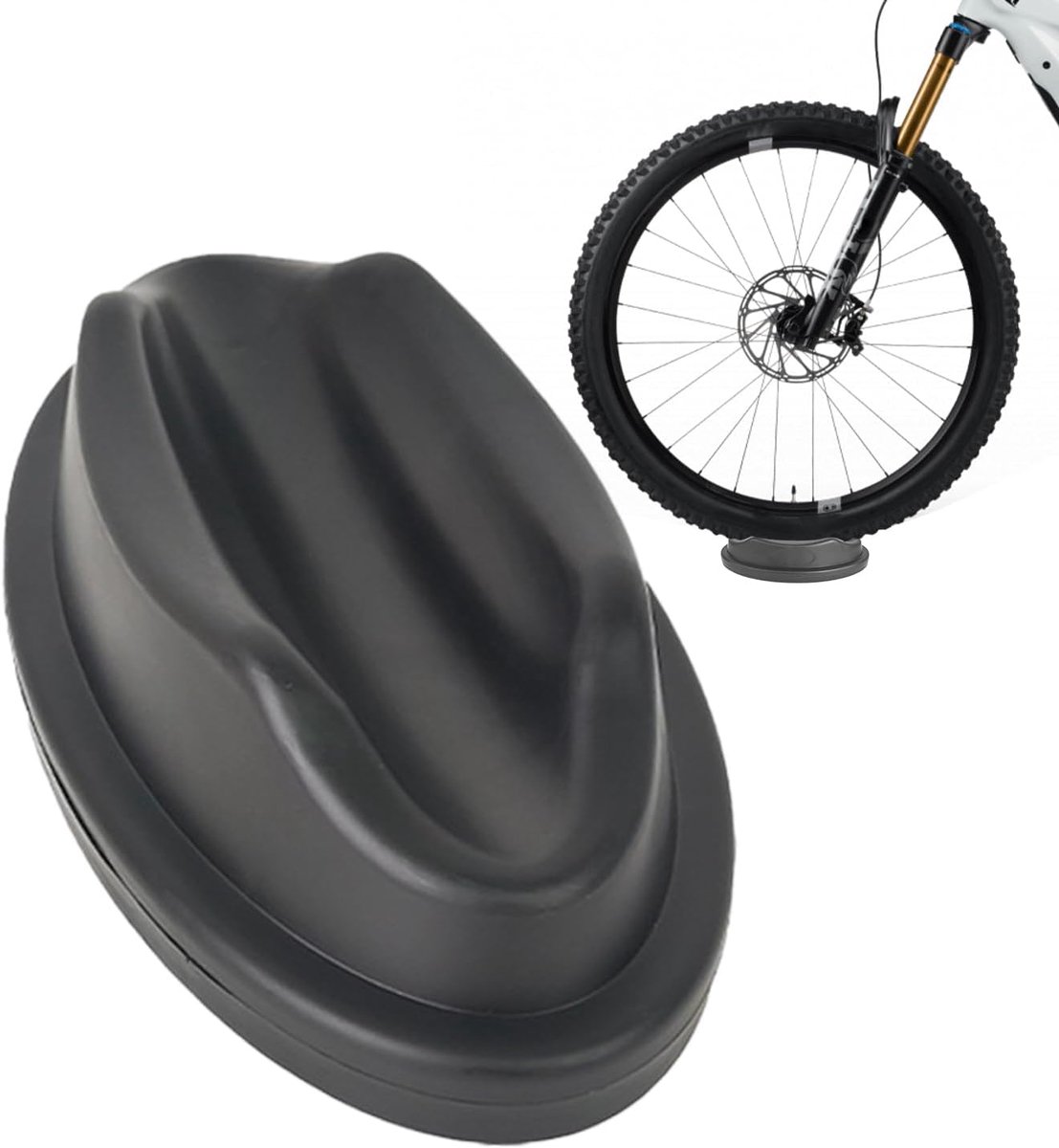 Fiets trainer accessoire - Indoor fietssteun - Binnen fietsen - Niet-slip bescherming - 21.5 x 14.1 x 1 cm - Zwart
