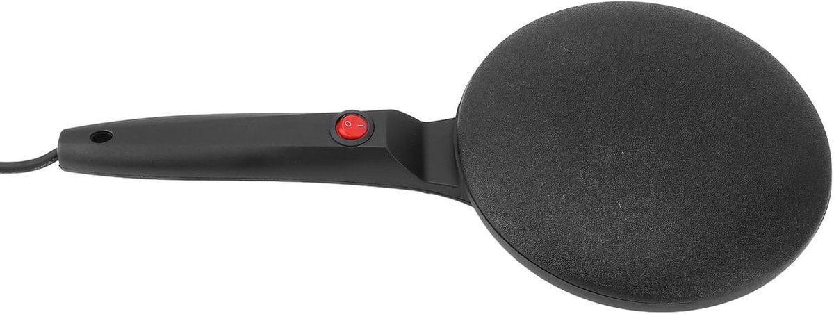 Elektrische Crêpemachine - Pannenkoekenmaker - Ontbijt Maken - Antiaanbaklaag - 8 Inch - Zwart