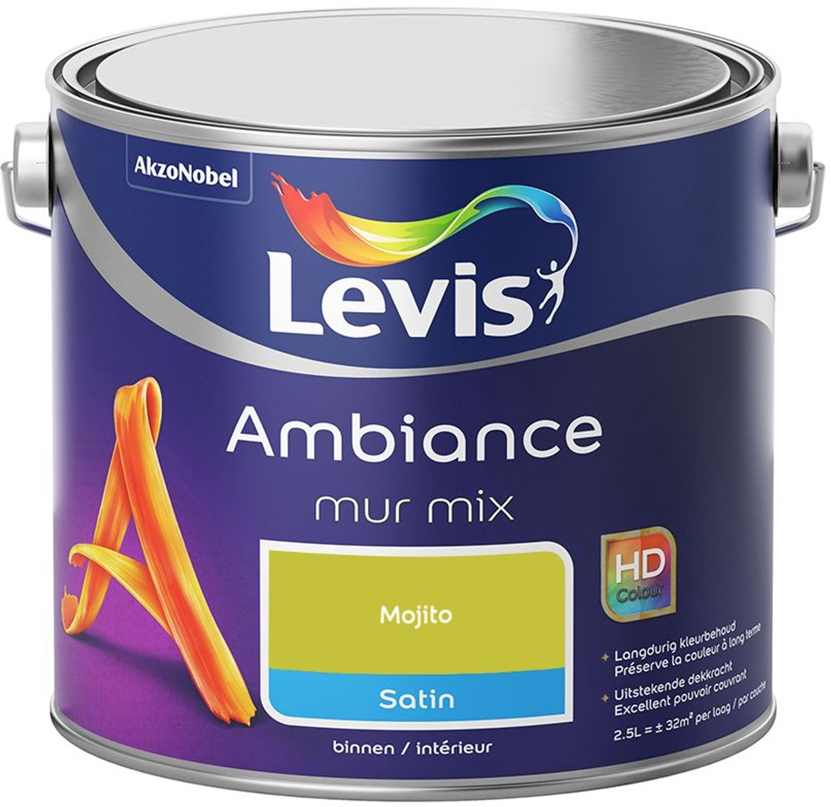 Levis - Ambiance Mur Satin Mix - Mojito - Mengverf - 2,5 L