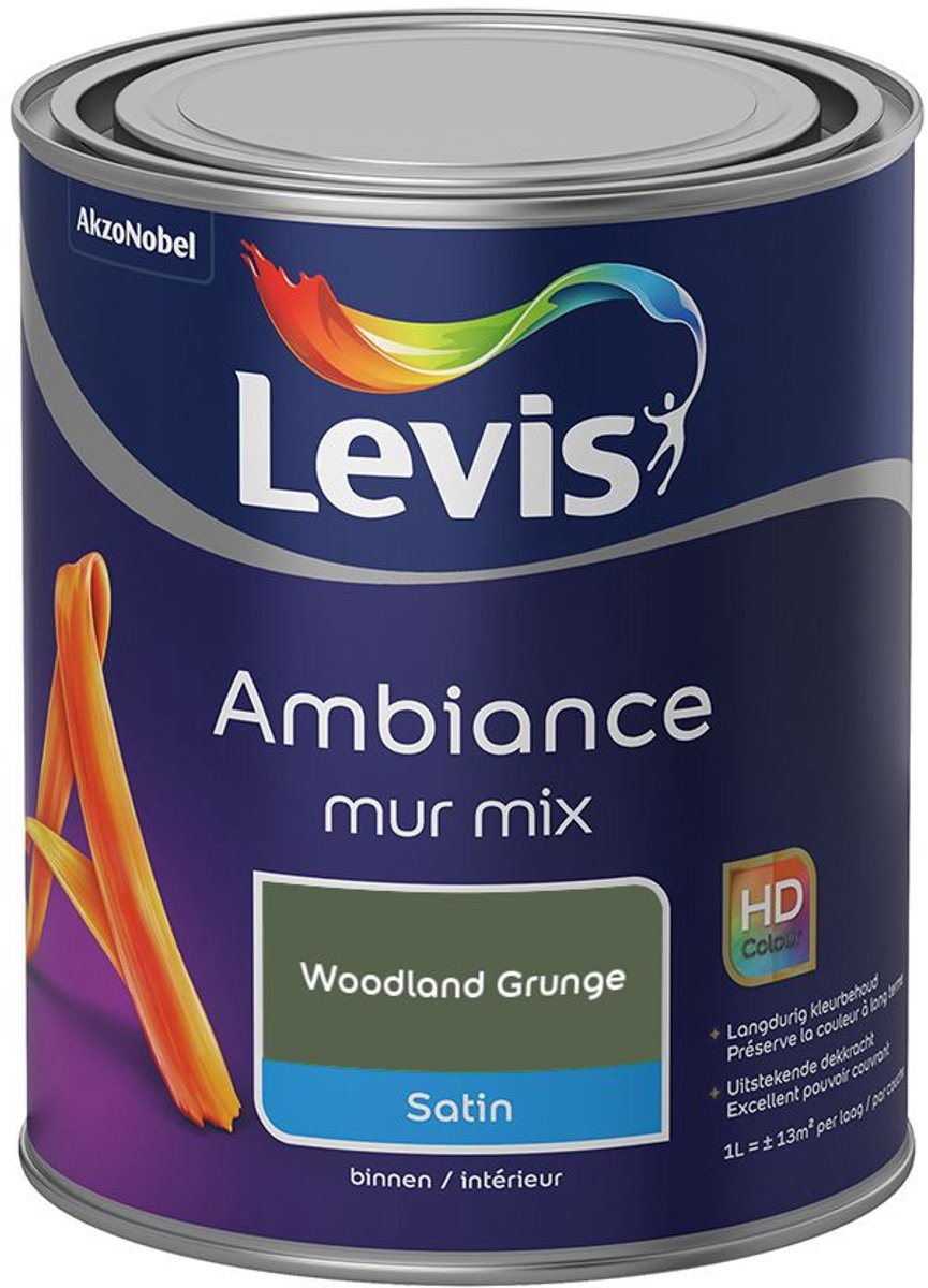 Levis - Ambiance Mur Satin Mix - Woodland Grunge - Mengverf - 1 L