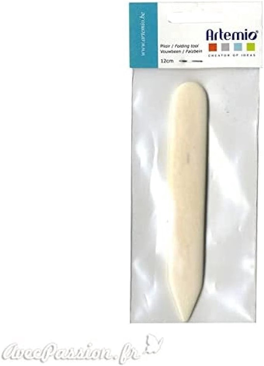 Plooier - Rill tool - Papier vouwen - Maakt strakke vouwen - 17.3 cm - Wit